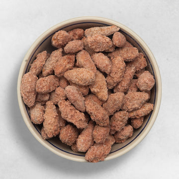 Zuckermandeln süß geröstete Mandeln karamellisierte Nüsse Bio Qualität knuspriger Snack aus Wien