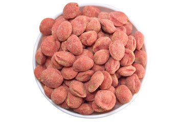 Erdnüsse mit rotem Wasabi