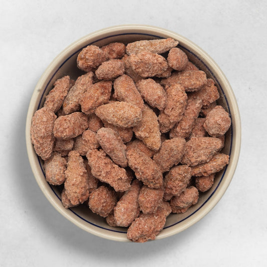 Zuckermandeln süß geröstete Mandeln karamellisierte Nüsse Bio Qualität knuspriger Snack aus Wien